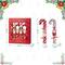 Glitzhome® 12PK 1.25"D x 10"H Candy Cane Christmas Party Crackers with Gift Contents